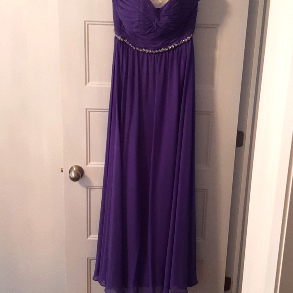Floor length shiffon dress